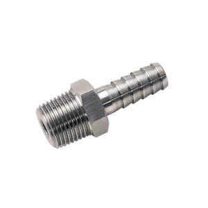 Plated Steel Hose tail 1/8"M x 1/4" Tail